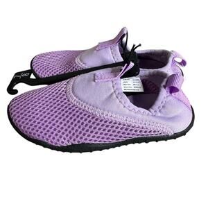 WONDER NATION Toddler Girl Kids Size 7-8 Water Shoes Mesh Purple New